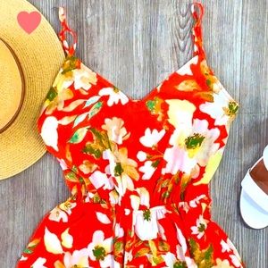 Timing│Floral Summer Sleeveless Romper